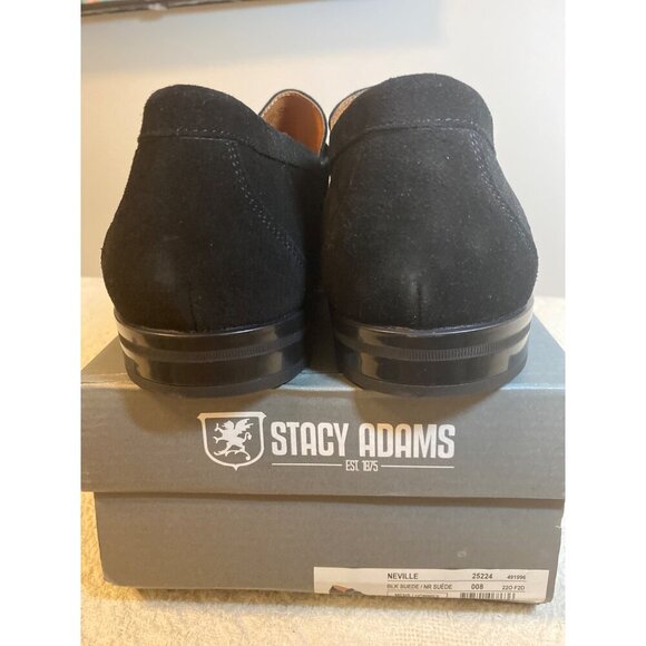 Stacy Adams Shoes Neville Moc Toe Bit Slip on Black Suede Size 15, NIB - Picture 7 of 14
